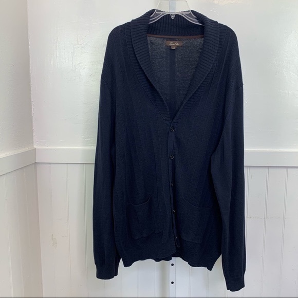 Tasso Elba Other - Tasso Elba Navy Blue Cotton Sweater Cardigan | XXL